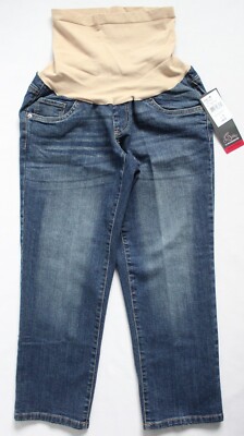 Oh Baby by Motherhood Maternity Size S Secret Fit Belly Capri Jeans Blue Md Wash