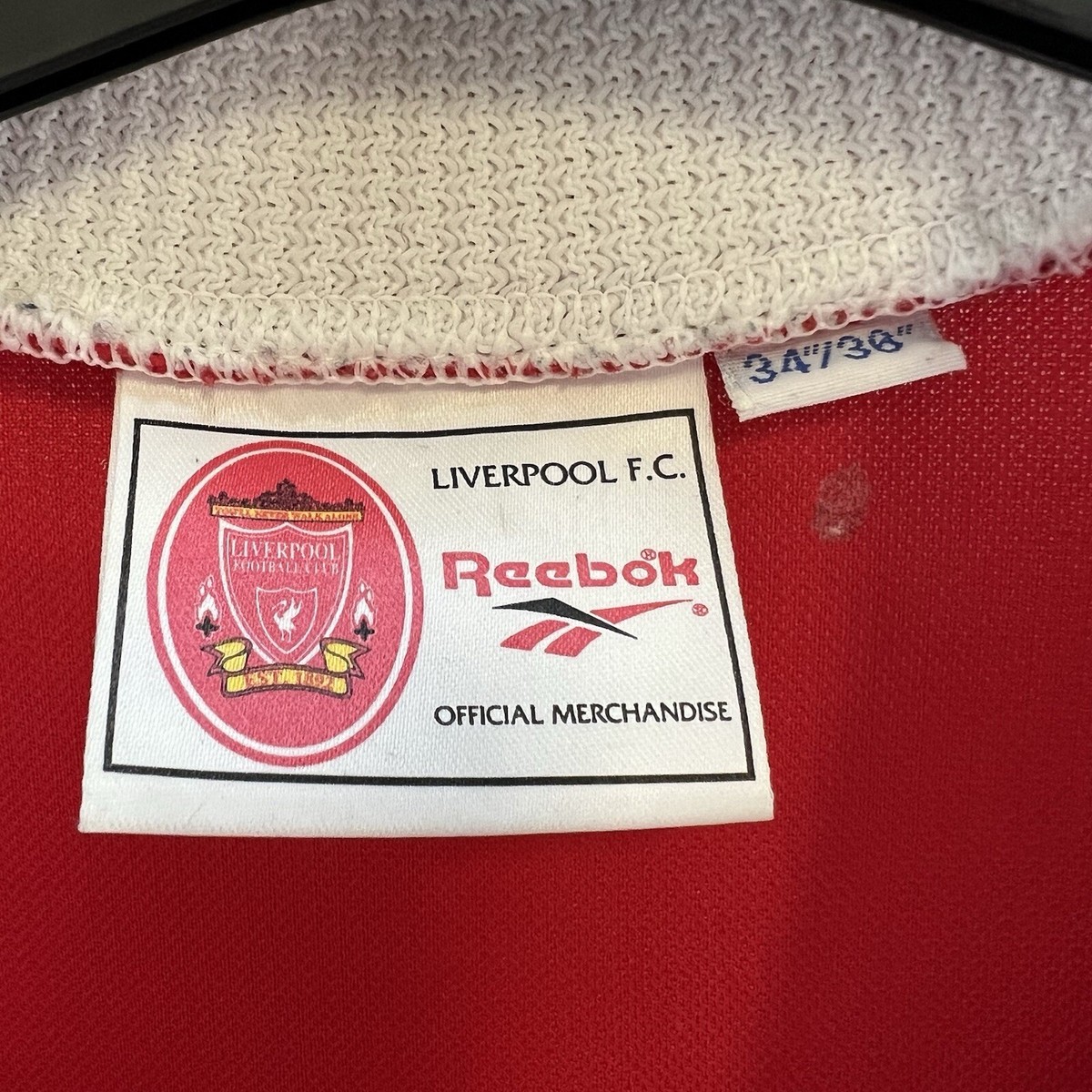 Liverpool Home Football Shirt 1996/98 Adults Small Reebok G489