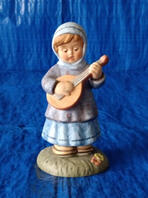 Vintage GIRL WITH LUTE BH 26/R - 1998 Goebel Berta Hummel Figurine - NEW No Box