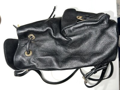 Michael Kors Cooper Black LG Flap Backpack Leather - New w  display picture 2