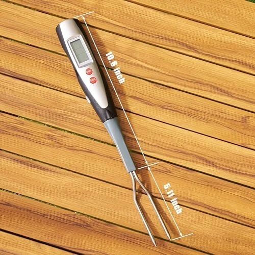 Meat Thermometer Fork with Electronic Ready Alarm, Digital Cooking Thermomete... Meat Thermometer Fork with Electronic Ready Alarm, Digital Cooking Thermomete...