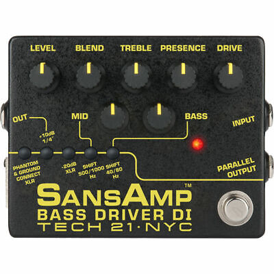 Tech 21 SansAmp Bass Driver DI Distortion Guitar Effect Tech 21 SansAmp Bass Driver DI Distortion Guitar Effect