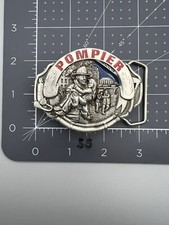 Pompier Fire Fighter Belt Buckle Fire Department  55 