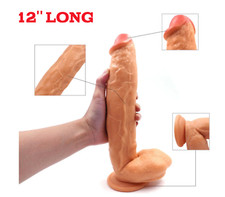 12 Inch Huge Big Dildo Suction Cup Realistic Penis Dong G-spot Sex Toy for women
