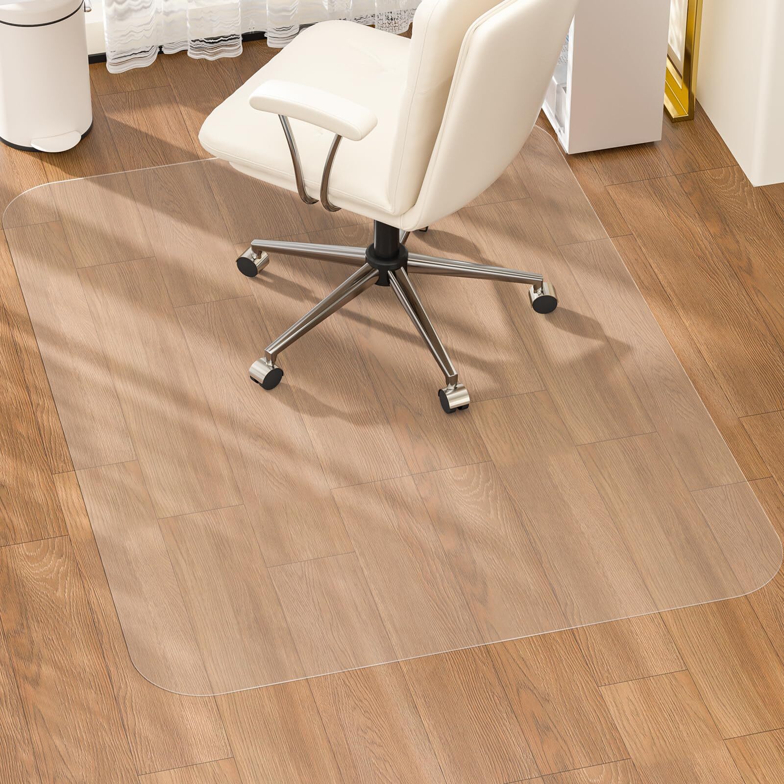 Hardwood Floor Office Chair Mat 36x48 Inches Protects Hard Floors Under Desk-image