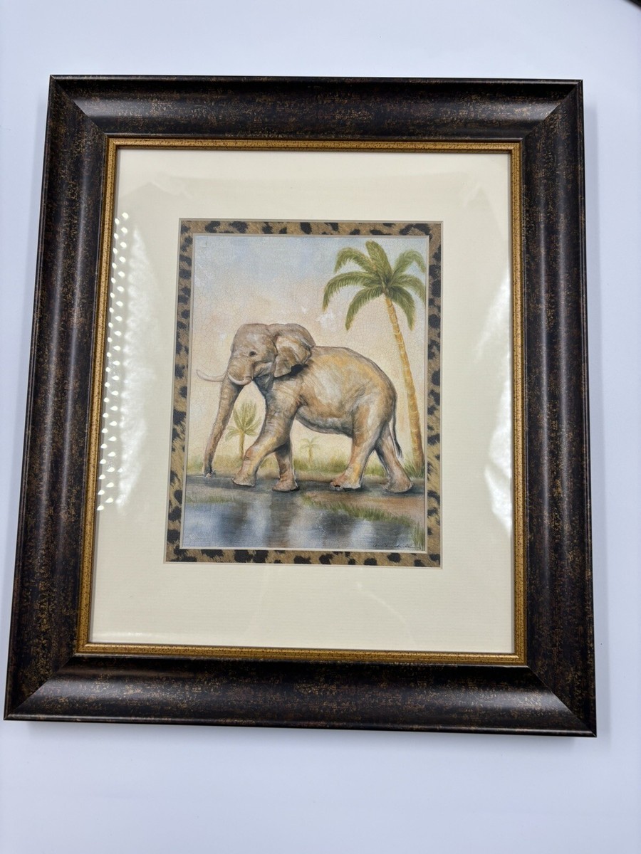 BONHEUR Papier　0504 Alexandra Churchill Giraffe Elephant Camel Africana Art Print and