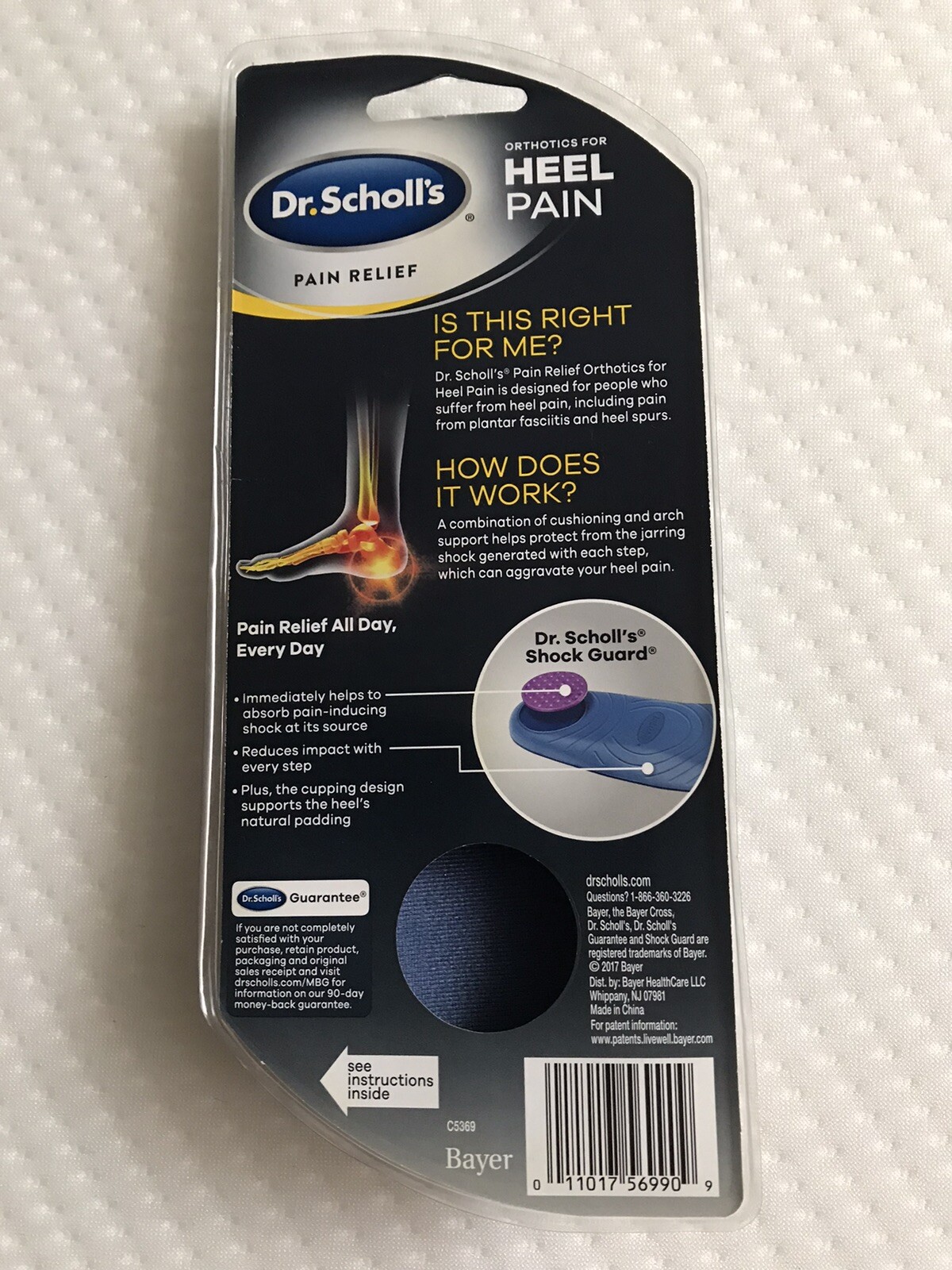 Dr.Scholls PRO Heel Pain Relief Orthotics, Plantar Fasciitis Relief