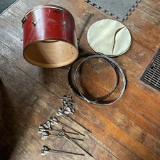 Vintage Ludwig WM.FLI Marching Snare Drum 10" x 14" Mahogany Single Tension RARE