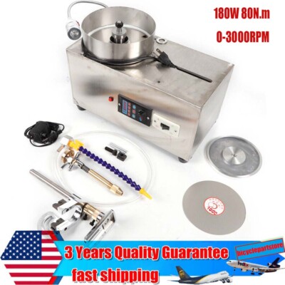 Gem Faceting Machine 180W Jewelry Jade Stone Polisher Flat Grinder 0-3000RPM