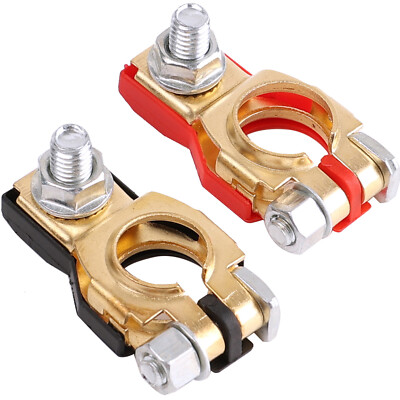Batterieklemmen Batterie Polklemmen SET + - Pol Klemmen Plus Minus M8 ...