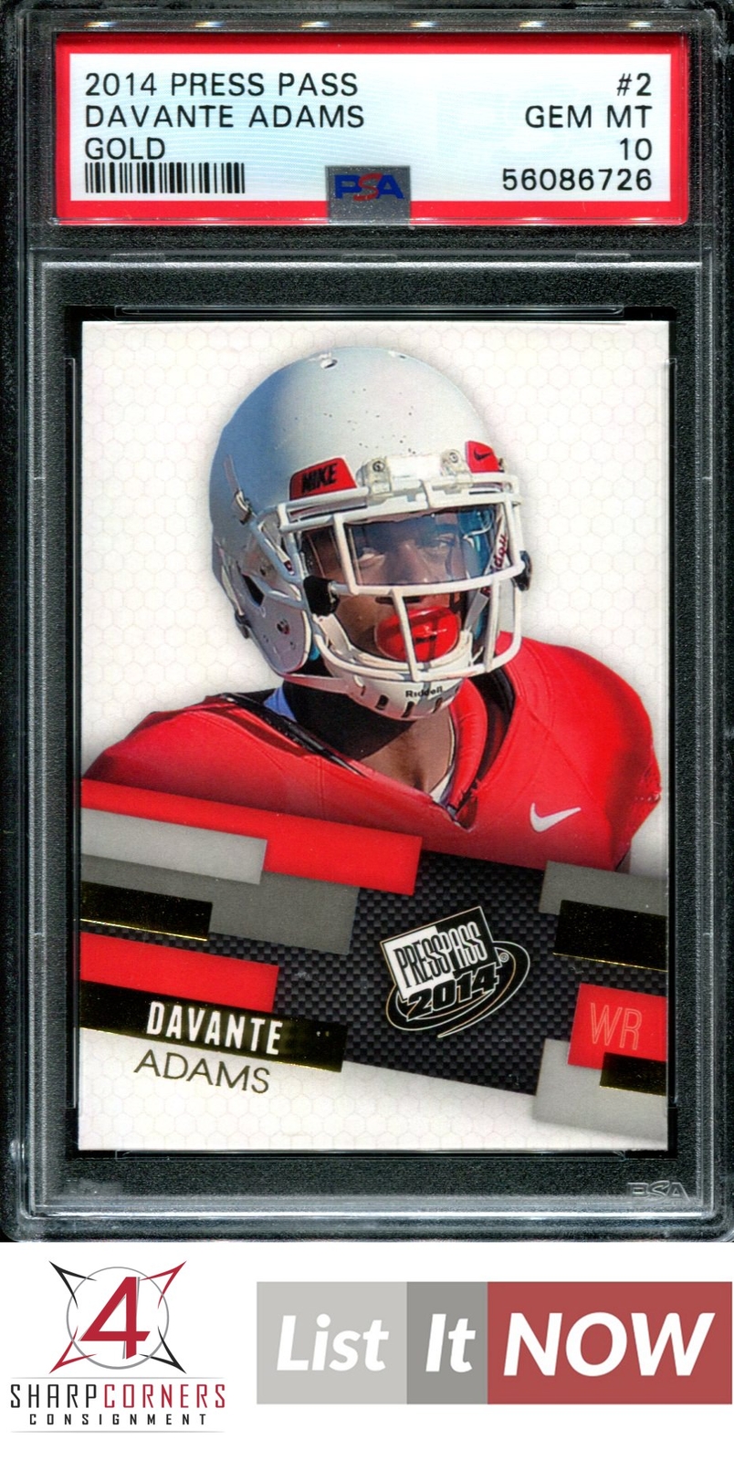 Davante Adams Press Pass #2 Gold