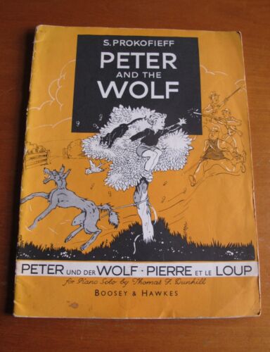 PETER AND THE WOLF, S. Prokofieff, piano solo, arrangé par T.F. Dunhill - Photo 1/3