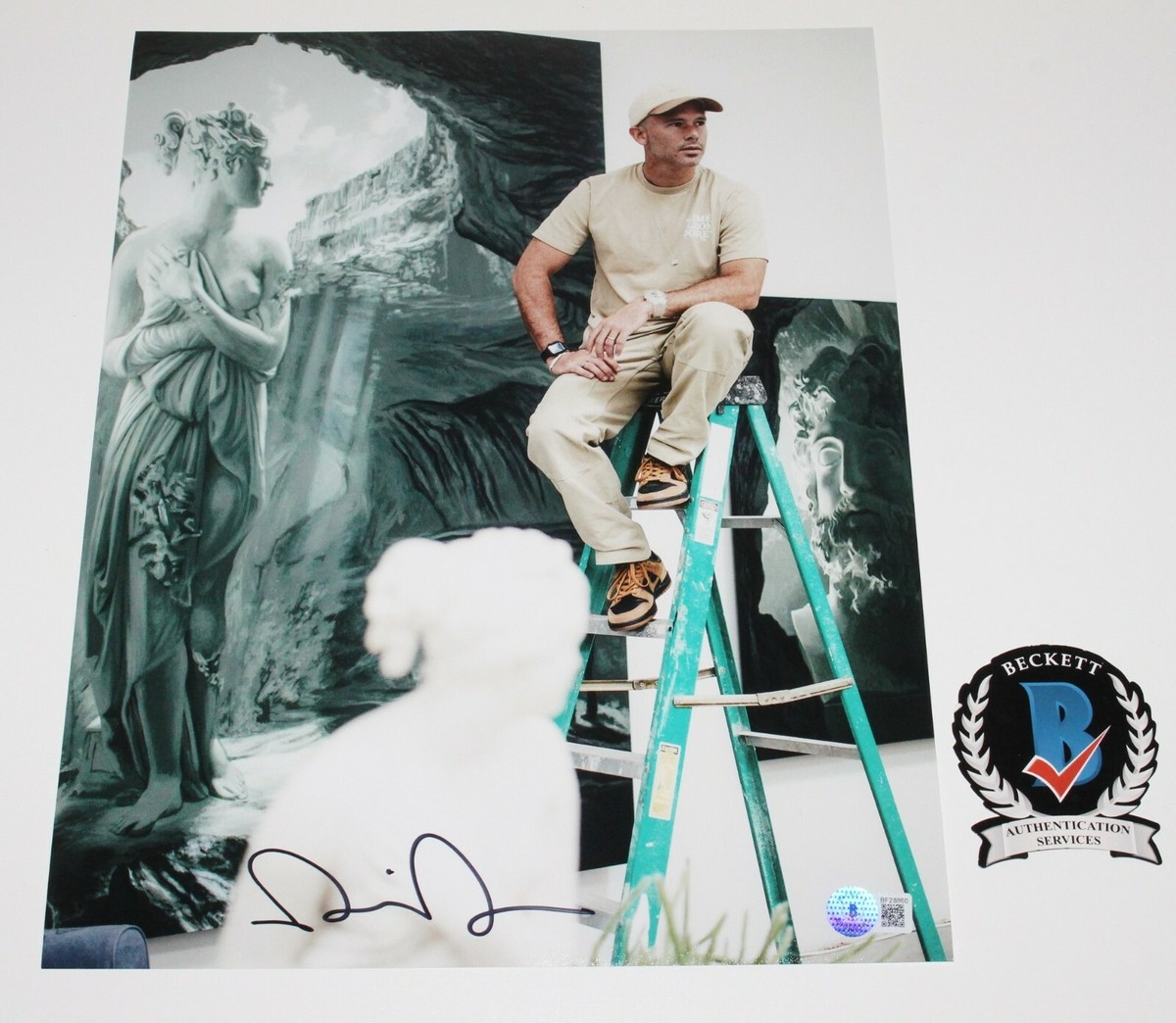 ARTIST DANIEL ARSHAM HAND SIGNED 11x14 PHOTO BECKETT COA ROLLING