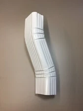 Downspout Leader Gutter OFFSET 2x3 White (Gloss) Aluminum [Offset = 3"/A-Style]