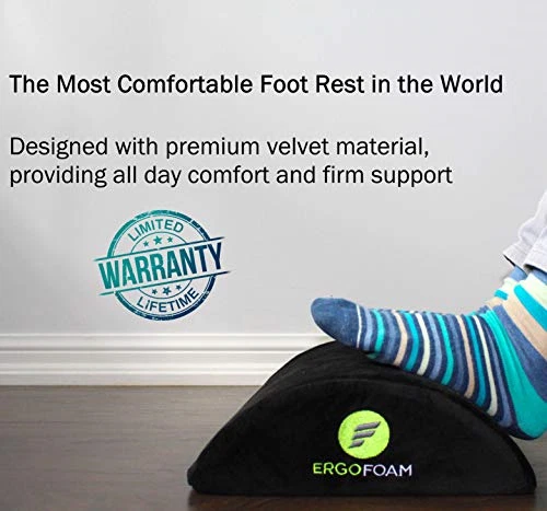 Foot Rest Under Desk Footrest (Soft but Firm), Ergonomic Foot Rest