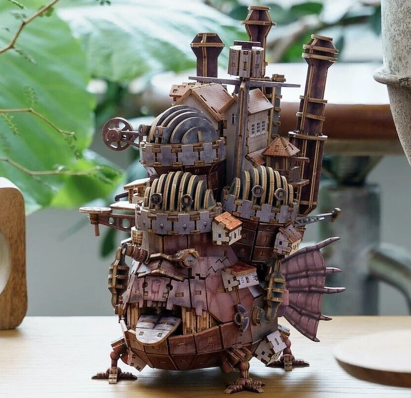 Ghibli Howl's Moving Castle ki-gu-mi kigumi 3D Wooden Puzzle Color Ver Authentic - Image 1 of 4
