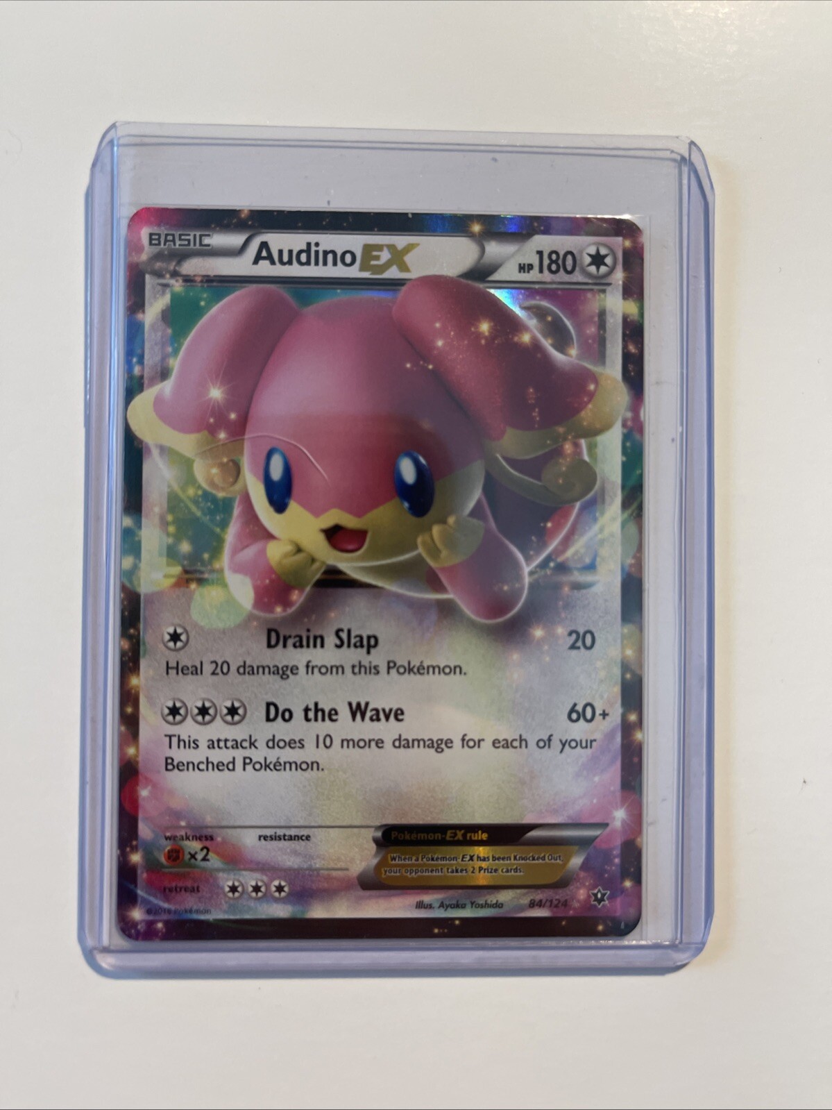 Audino EX 84/124 Fates Collide Holo (Ships in TopLoader)