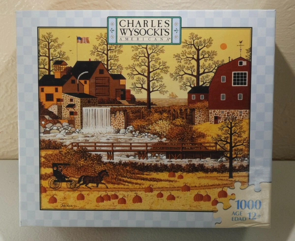 Charles Wysocki 1000 Piece Jigsaw Puzzle Hasbro MB A Friendly Good Day Sealed