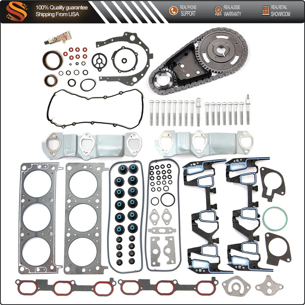 Timing Chain Kit with Full Gasket Bolts for 2000-2003 Pontiac Grand Prix SE 3.1L Engine