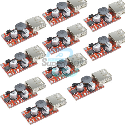 10PCS 9V 12V 24V to 5V DC-DC Buck 3A CAR USB Charger Module Step Down  Converter