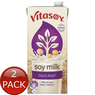 Buy 2 X Vitasoy Calci Plus Soy Milk 1L Long Life Organic Barista Coffee Creamer
