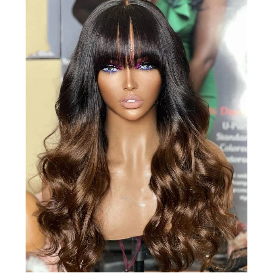 Sexy ombre non lace human hair wig Amazon.com : YMS Ombre Red Human Hair Wigs for Women Body  main image 3