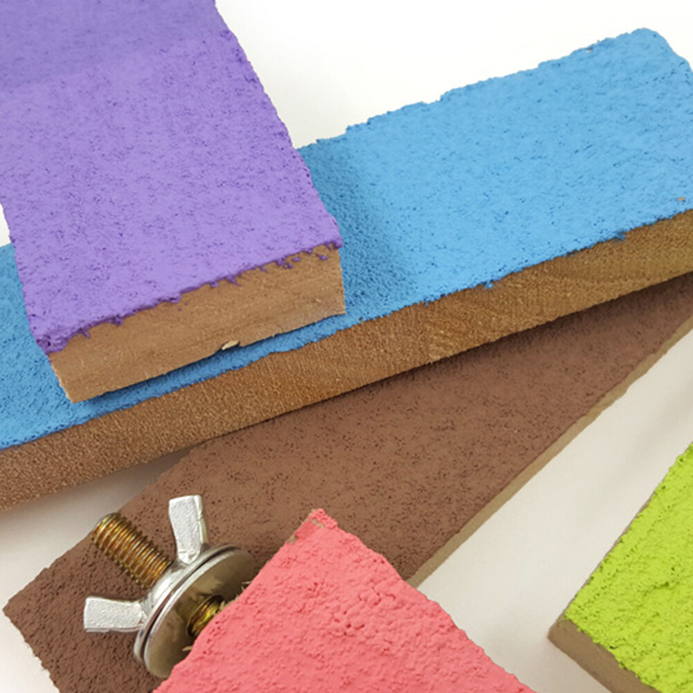 Squirrel Parrot Perch Sanding Claw Grinding Stone Board Bird Toy Pet