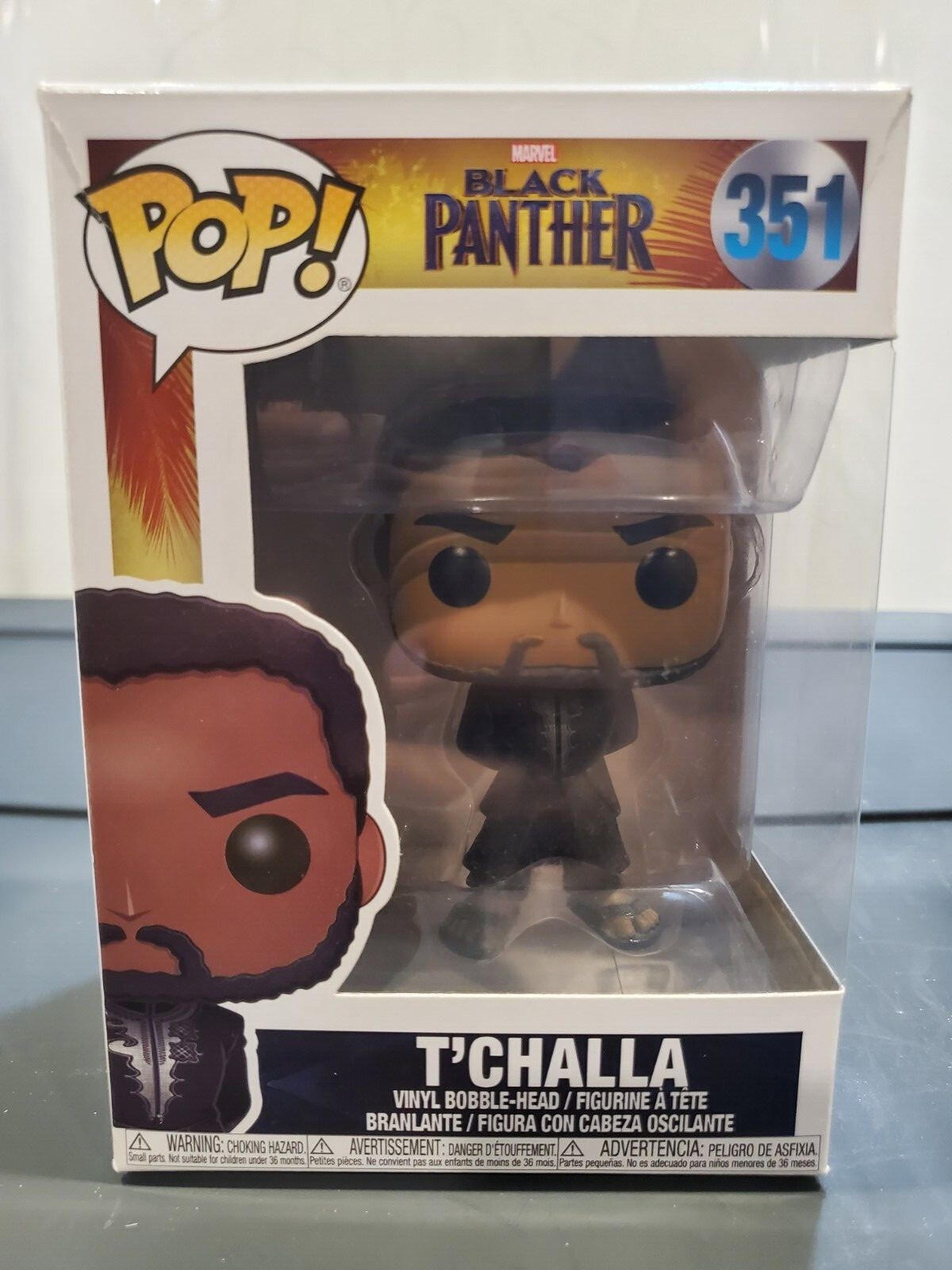Figura De Vinilo Funko Pop T'Challa Vestido Negro Marvel Pantera Negra #351