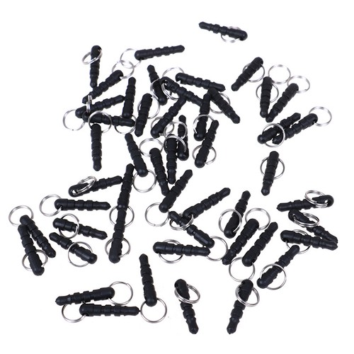 50pc 3.5mm Universal Black Phone Headphone Plug with Hole RingS-b - Zdjęcie 11 z 12