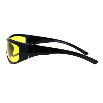 TAC Polarized Yellow Lens Sunglasses Wrap Around Oval  display picture 2