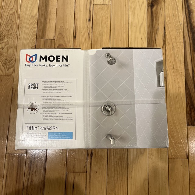 Moen Tiffin 1handle Brushed Nickel Tub and Shower Faucet 82876SRN for