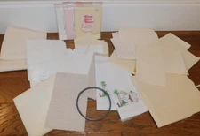 Cross Stitch Fabric Cloth LARGE LOT Aida Hardanger Mixed Ct Canvas Almost 3lbs