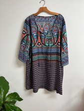 Multicolored shift dress, size 1x