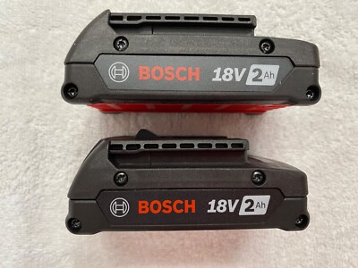 2 New Bosch BAT612 18V 18 Volt Lithium-Ion  2.0Ah Amp Share Batteries Li-ion