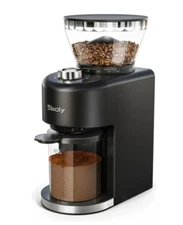 Electric Flat Burr Coffee Grinder 35 Settings Espresso French Percolator NEW