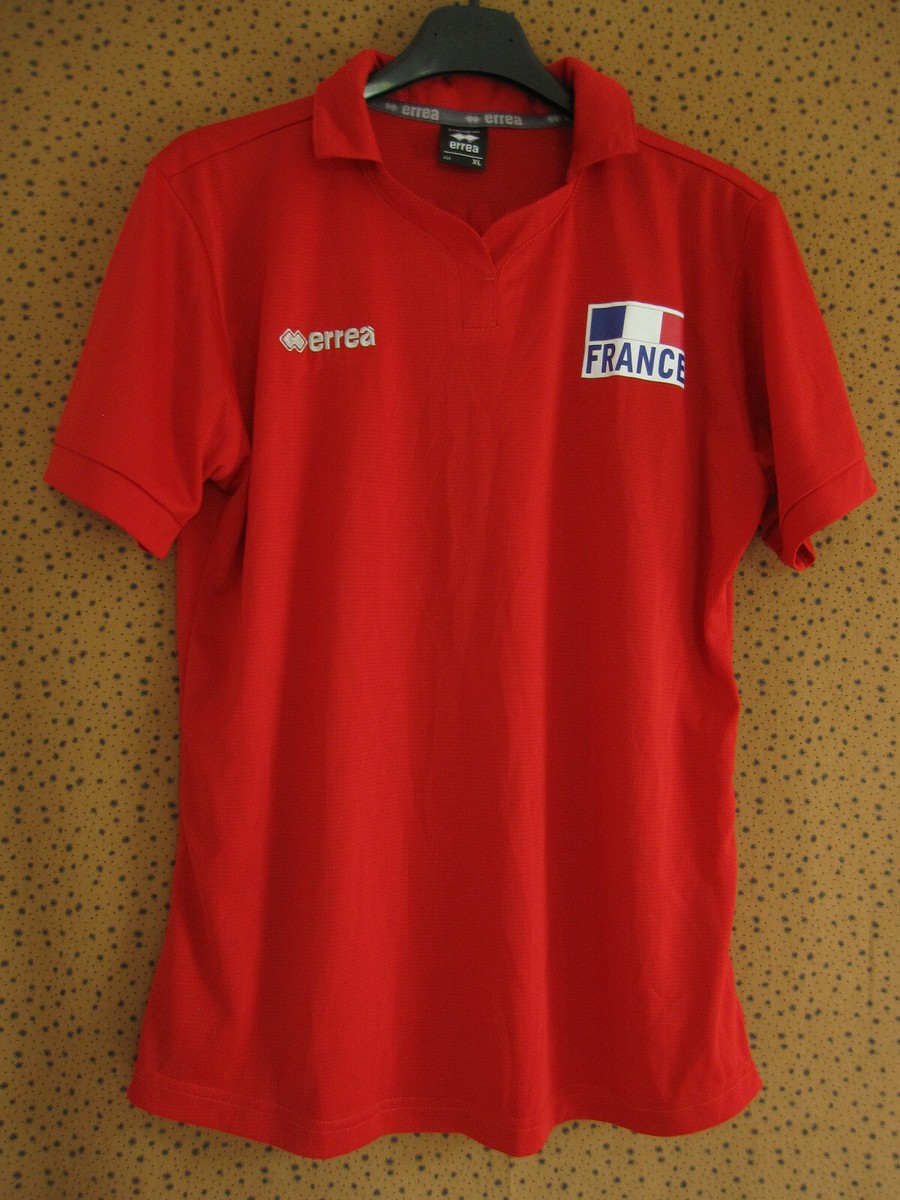 Maillot Equipe de France Volley Ball Femme Errea Polo Rouge