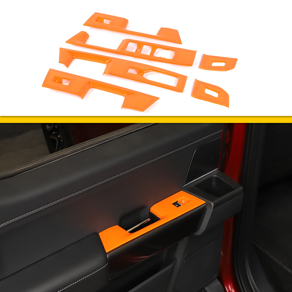 Ford F150 2021+ Orange Inner Window Switch Cover Trim