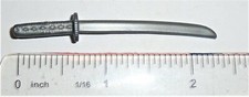 BIN A24 G I JOE Accessory     Silver Ninja Long Sword  2002 Snake Eyes 