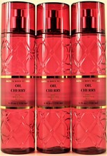 QTY 3 - Bath  Body Works OH, CHERRY Fine Fragrance Body Mist Spray Oh 8oz