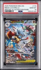 2025 POKEMON MEG EN-MEGA EVOLUTION #179 MEGA LUCARIO EX PSA 10