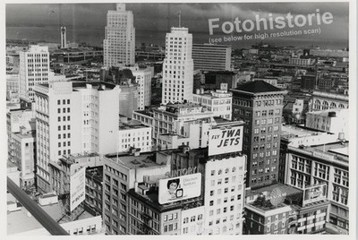 Foto San Francisco Skyline TWA Pan Am Werbung Airlines USA 1960s