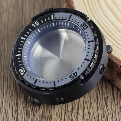 ändern Tun Kann Mod 47mm schwarze Uhrengehäuse Saphir 10ATM für Seiko NH35 36 38