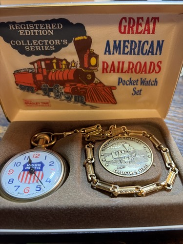 Great American Railroads Pocket Watch Set-Union Pacific-watch-chain-medallion