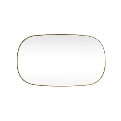 Elegant Decor Brynn 36x60" Oval Modern Metal Wall-Mounted Mirror in Brass - Picture 1 of 11