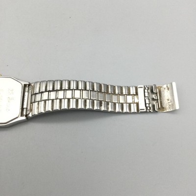 Vintage Seiko Mens Watch 28mm Black Dial Two Tone 7430-508 NOT