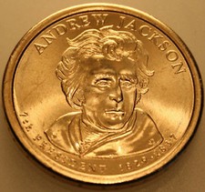 2008-D Presidential Dollar Uncirc Andrew Jackson AJ Golden Nice No Problem Coin