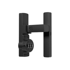 Flip Latch Lock with Combination 90/180 Degree Sliding/Swinging 90 Degree Black