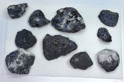 Silver Galena Ore , 10 pieces, From North Idaho Mine 3 lb 4oz