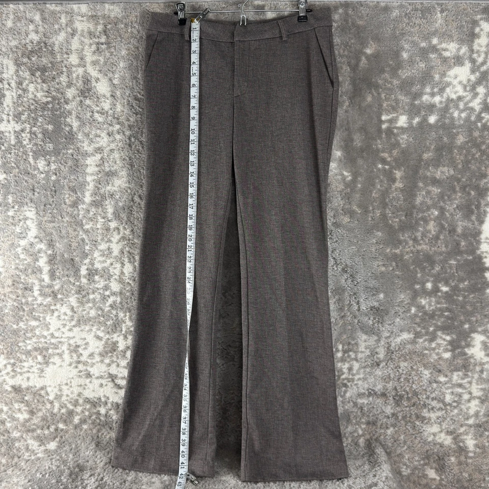 Kut From The Kloth Size 10 Flat Front Straight Leg Pants Gray Button Zip Pocket - Image 3 of 4