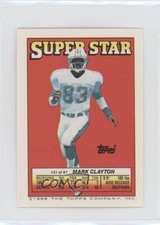 1988 Super Star Sticker Back Cards Mark Clayton Bill Fralic Brian Bosworth 9b4